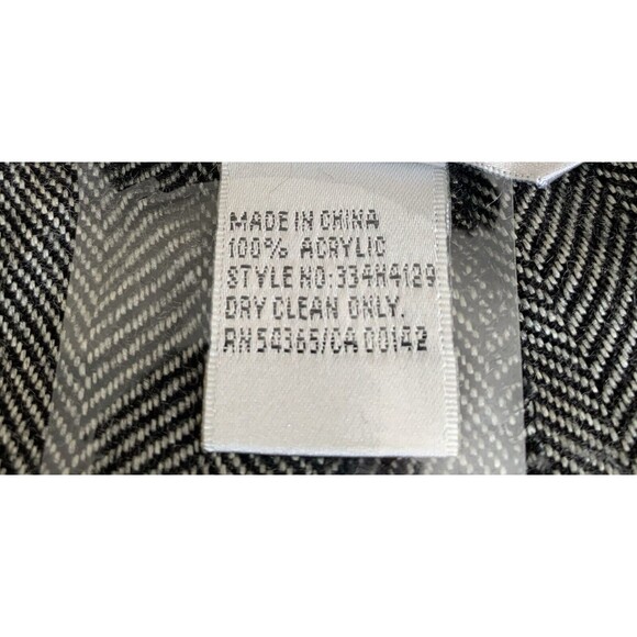 Nygard Collection Dress Slacks Womens 16 Herringbone Tweed Gray Wide Leg Pleated - Picture 5 of 11